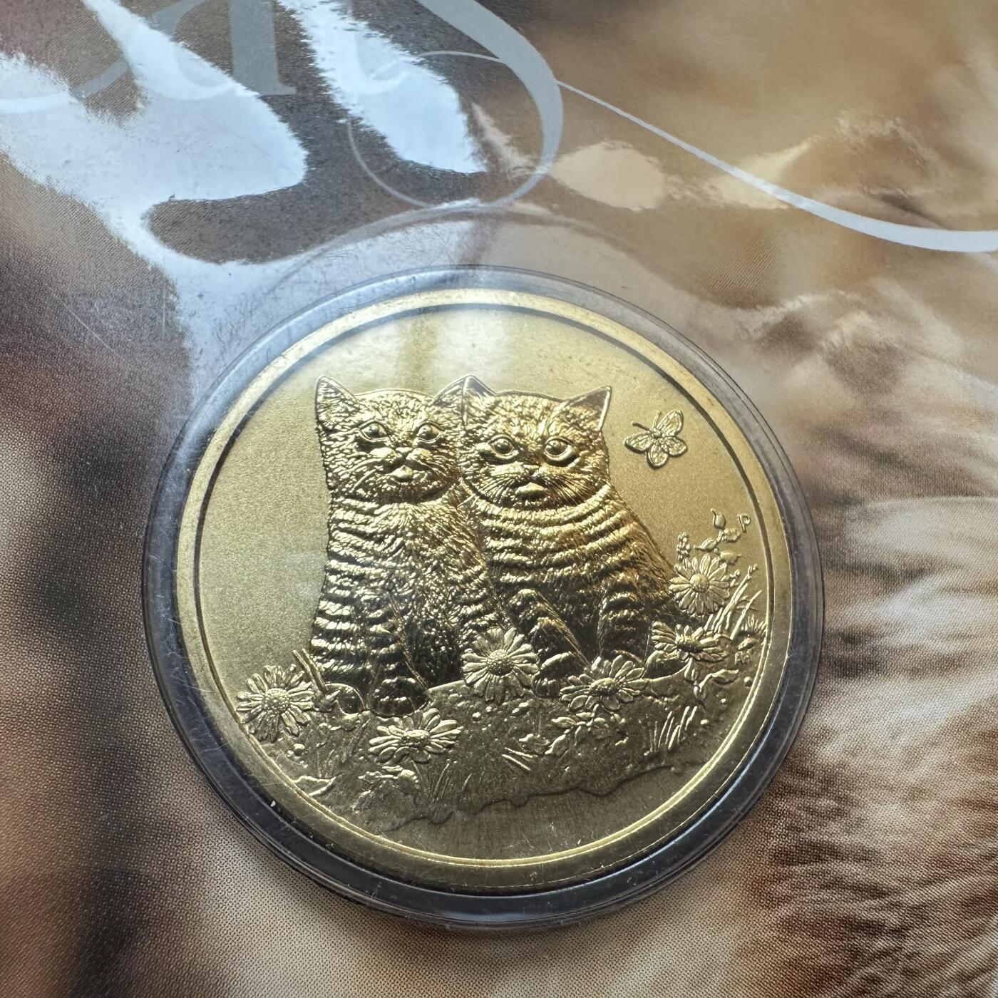 🌹外币初藏🌹🐯2025年第146场  每周二四六晚8️⃣点 接代拍 图瓦卢2015年¥1猫猫纪念币首日封