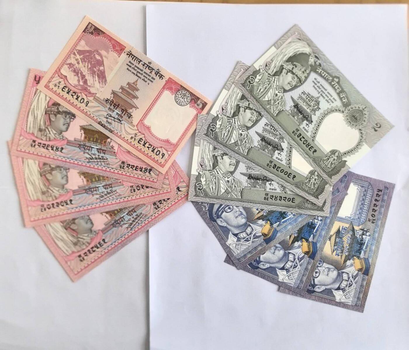 各国外币第105期 无佣金 尼泊尔1 2 5卢比 10张全新