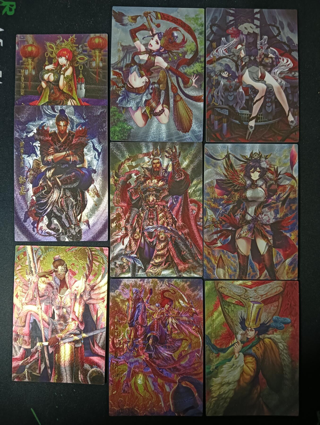 花开卡拍第53期（12月28号周日截拍，品控勿拍!!!拍品不寄存，运费5元，自制卡难免瑕疵，可能存在轻微撞角爆边等出厂瑕疵，品控介意勿拍！） 藏无缺 三国志大战第二季第一弹9张 粗闪