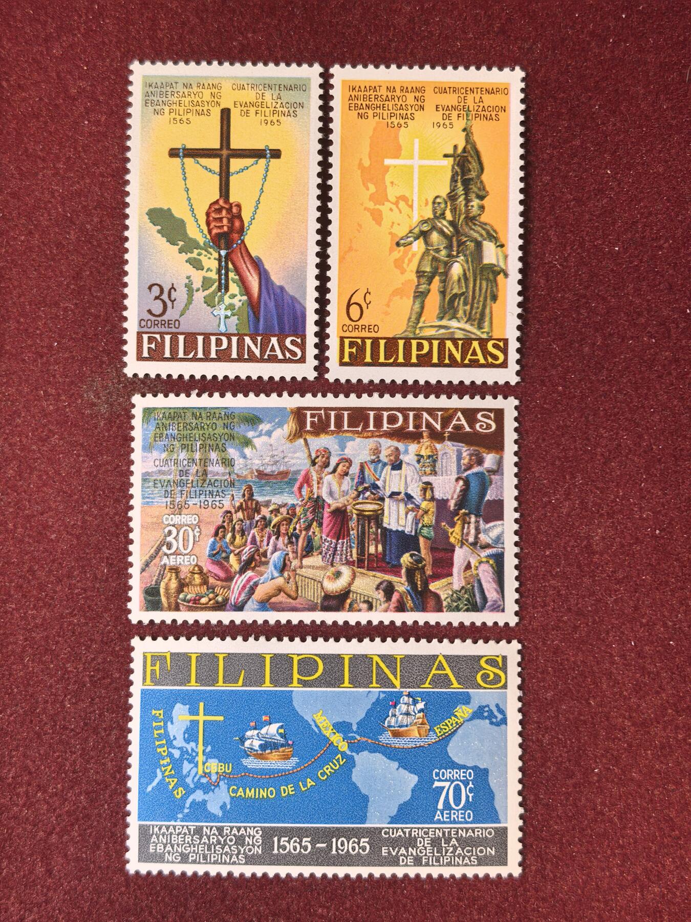 联合阁邮币社™ ——“多国邮票”👍🏻👏🏻👍🏻👏🏻 菲律宾 传教400周年 全套新