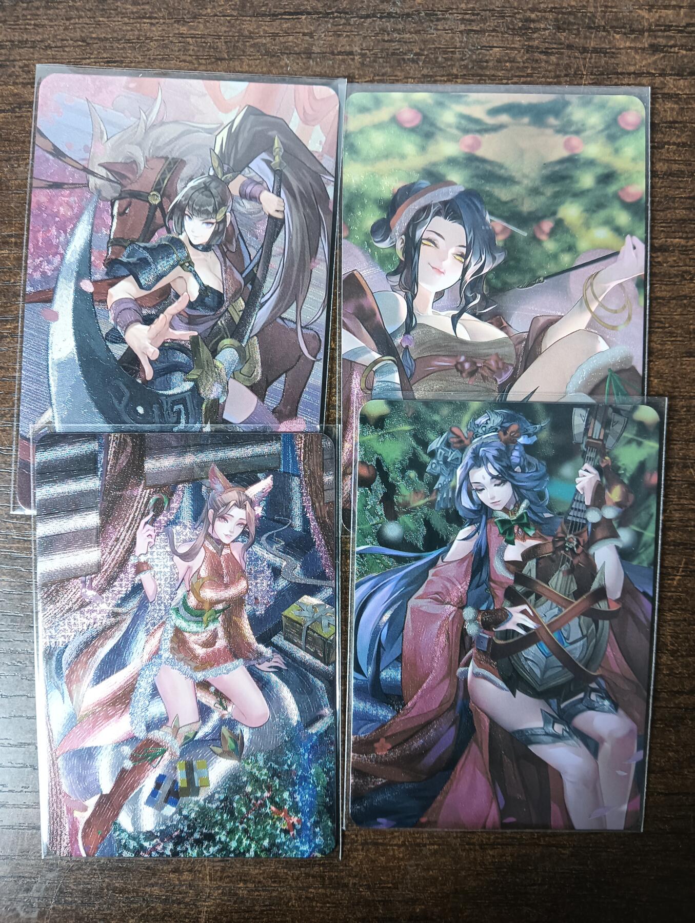 花开卡拍第53期（12月28号周日截拍，品控勿拍!!!拍品不寄存，运费5元，自制卡难免瑕疵，可能存在轻微撞角爆边等出厂瑕疵，品控介意勿拍！） 江东 2021年典藏卡 水浒圣诞夜李师师+潘金莲+孙二娘 特卡扈三娘 粗闪