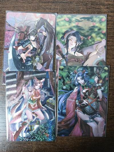 花开卡拍第53期（12月28号周日截拍，品控勿拍!!!拍品不寄存，运费5元，自制卡难免瑕疵，可能存在轻微撞角爆边等出厂瑕疵，品控介意勿拍！） - 江东 2021年典藏卡 水浒圣诞夜李师师+潘金莲+孙二娘 特卡扈三娘 粗闪