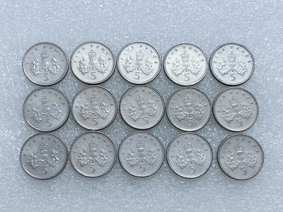 第一海外回流一元起拍收藏 散集专场  第283期 - 英国5便士硬币 小版 15枚