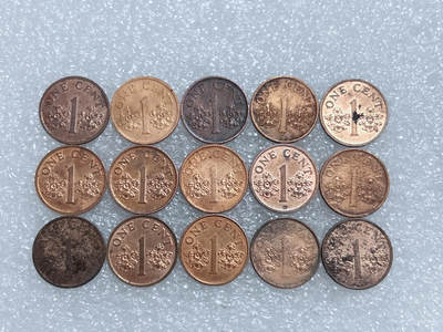 第一海外回流一元起拍收藏 散集专场  第283期 - 新加坡1分硬币 15枚