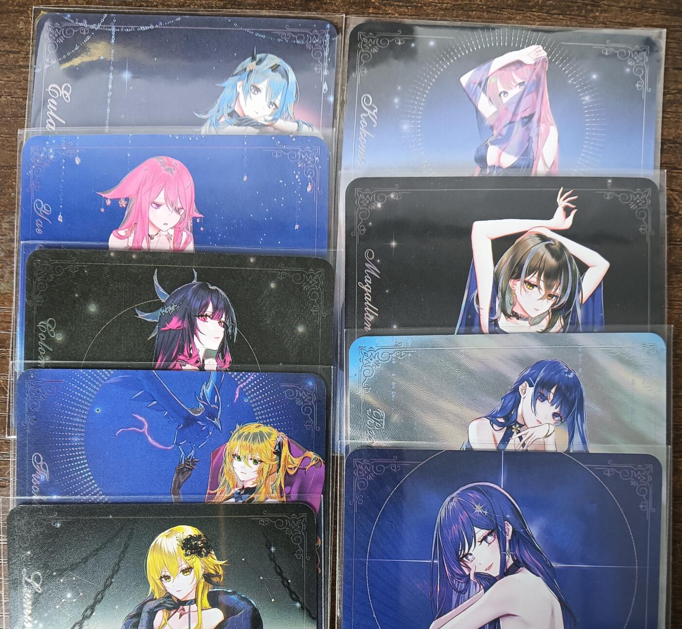 花开卡拍第53期（12月28号周日截拍，品控勿拍!!!拍品不寄存，运费5元，自制卡难免瑕疵，可能存在轻微撞角爆边等出厂瑕疵，品控介意勿拍！） 驴打滚 原神一套9张 黑丝大长腿 斜纹彩闪