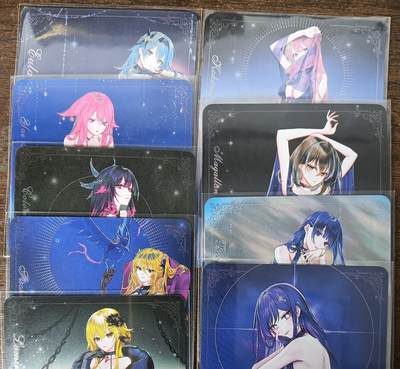 花开卡拍第53期（12月28号周日截拍，品控勿拍!!!拍品不寄存，运费5元，自制卡难免瑕疵，可能存在轻微撞角爆边等出厂瑕疵，品控介意勿拍！） - 驴打滚 原神一套9张 黑丝大长腿 斜纹彩闪