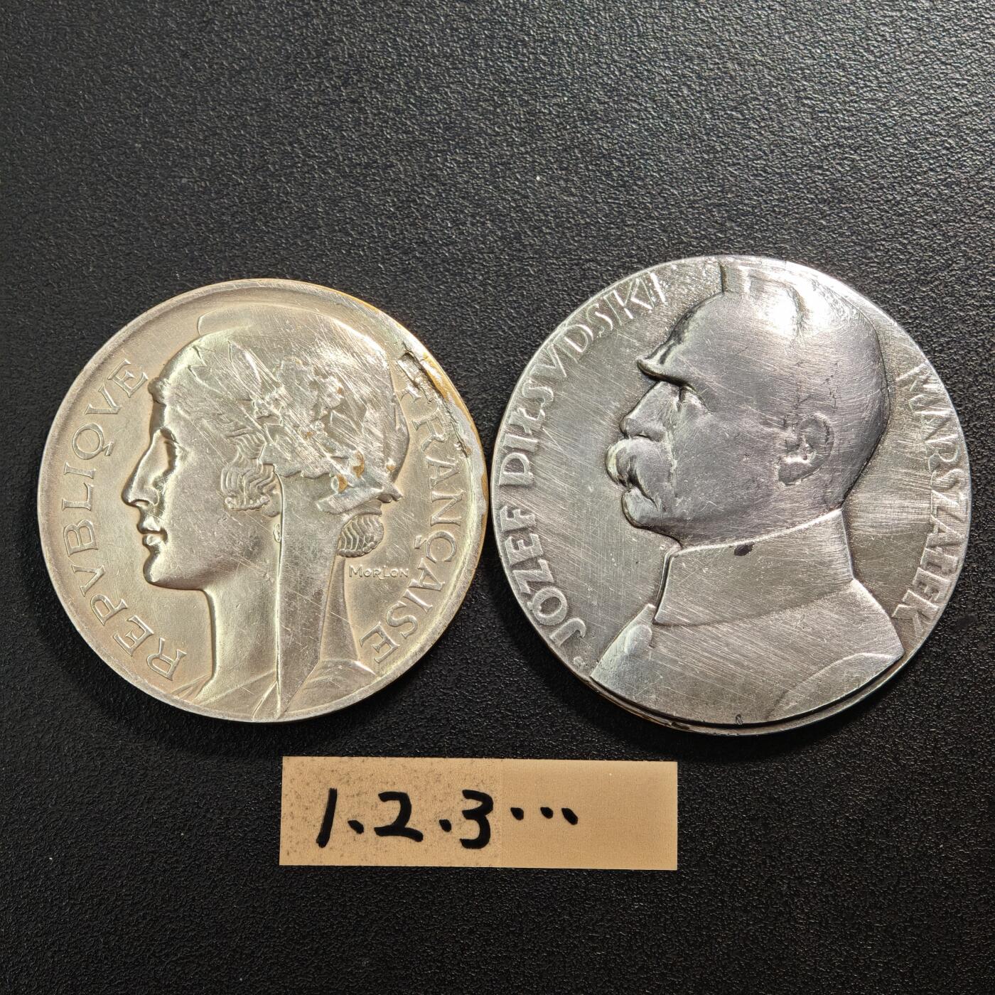 【德藏】世界币章拍卖第159期(元旦专场拍卖) 2枚一组 欧洲老铜章 详细尺寸请看拍品介绍