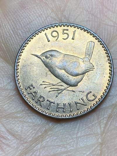 2025年第一百四十三场(总第一百六十九场）外国好品散币场(免佣金) - 原光好品–英国🇬🇧1951年1法新(乔治六世第二版)