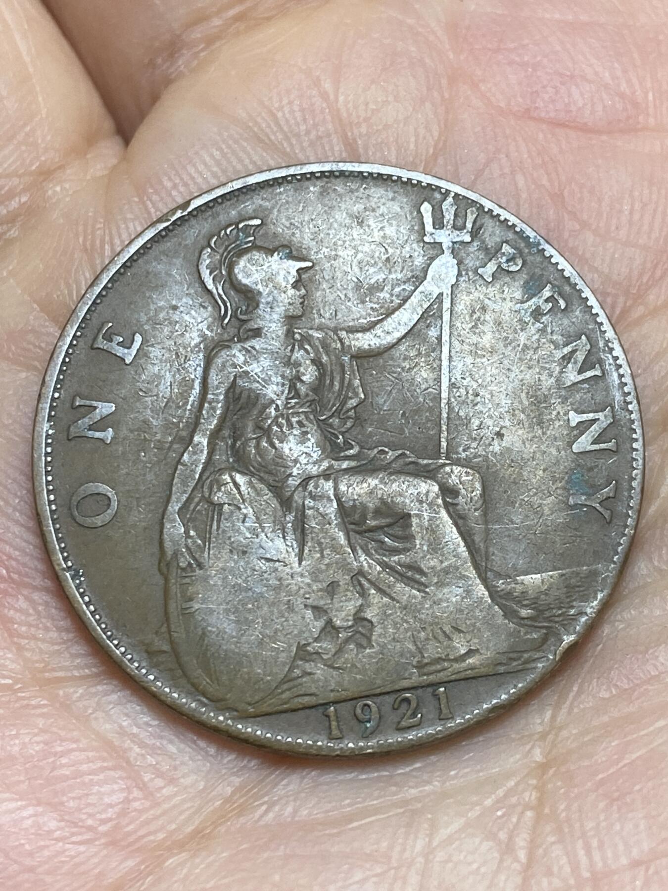 2025年第一百四十三场(总第一百六十九场）外国好品散币场(免佣金) 英国🇬🇧1921年1便士(乔治五世第一版)