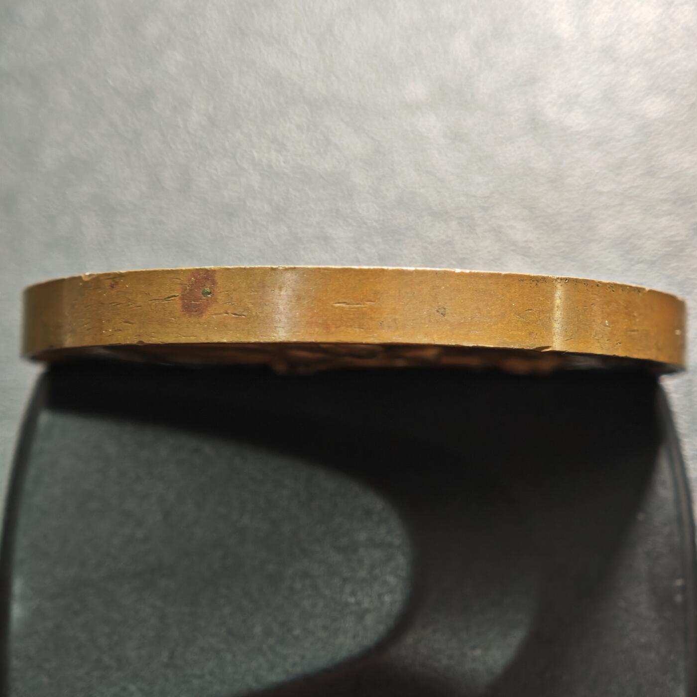 【德藏】世界币章拍卖第159期(元旦专场拍卖) 1848年 德国普鲁士国王腓特烈·威廉四世与伊丽莎白王后金婚纪念大铜章 雕刻师卡尔·费舍尔作品 直径约：50.5mm；重约：78.4g