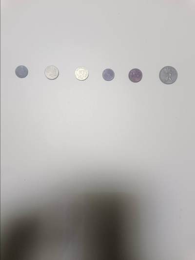 【20251230】非全新纸币和硬币第319场 - 丹麦6枚硬币不同版本