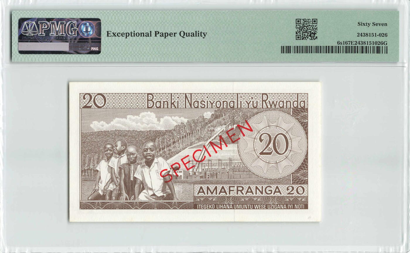 小福收藏拍卖第200期 【庆典场 中拍就有好礼相赠】评级币精选场 本期有捷克斯洛伐克20年100克朗慕夏作品大珍 69分倒置百位号布隆迪世界最大纸币  35年版加拿大经典 苏格兰格拉斯哥大学500年纪念钞倒置小号 卡塔尔80年100里亚尔冠军分 美国教育券 意大利拉斐尔 乌克兰 库克群岛 墨西哥 南斯拉夫 亚美尼亚等多国精美高分珍稀老钞精品纸币 卢旺达 1966年 20法郎 样钞 PMG67 EPQ 唯2冠军分！！！