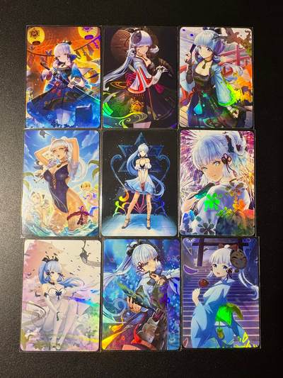 NO.19 好又多金牌大场，新店点关注不迷路！每周一站式配齐，方便凑单！（周6晚8点截拍，卖家送拍0抽成！） - 原神卡牌 神里绫华一套9张 妹妹头齐刘海 特别可爱 彩闪