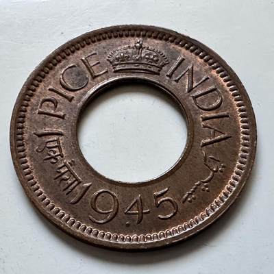 🌹外币初藏🌹🐯2025年第146场  每周二四六晚8️⃣点 接代拍 - 英属印度1945年一派沙 