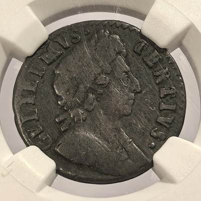 博洋堂世界钱币拍卖第162期（全场包邮） NGC VG8 英国1699年威廉三世1/4便士铜币