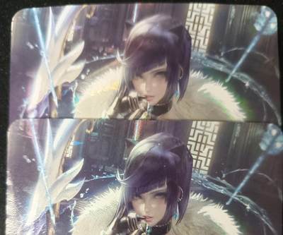 花开卡拍第53期（12月28号周日截拍，品控勿拍!!!拍品不寄存，运费5元，自制卡难免瑕疵，可能存在轻微撞角爆边等出厂瑕疵，品控介意勿拍！） - 冰狗卡牌 艺术对卡 原神夜阑 2张