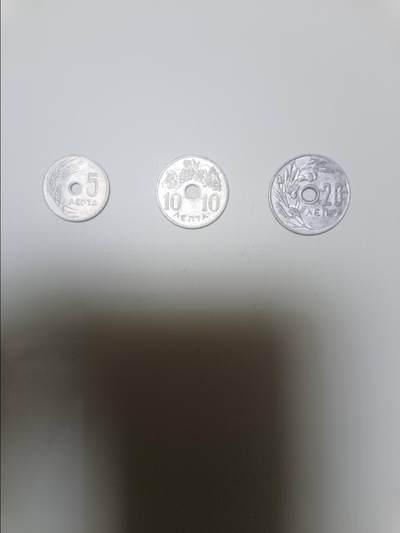 【20251230】非全新纸币和硬币第319场 - 希腊早期3枚硬币不同版本