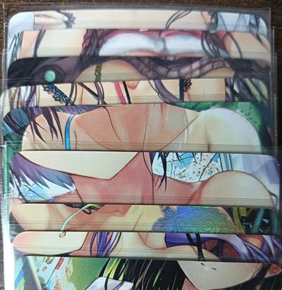 花开卡拍第53期（12月28号周日截拍，品控勿拍!!!拍品不寄存，运费5元，自制卡难免瑕疵，可能存在轻微撞角爆边等出厂瑕疵，品控介意勿拍！） - 疾风 萌妹内衣秀 一套9张 彩闪