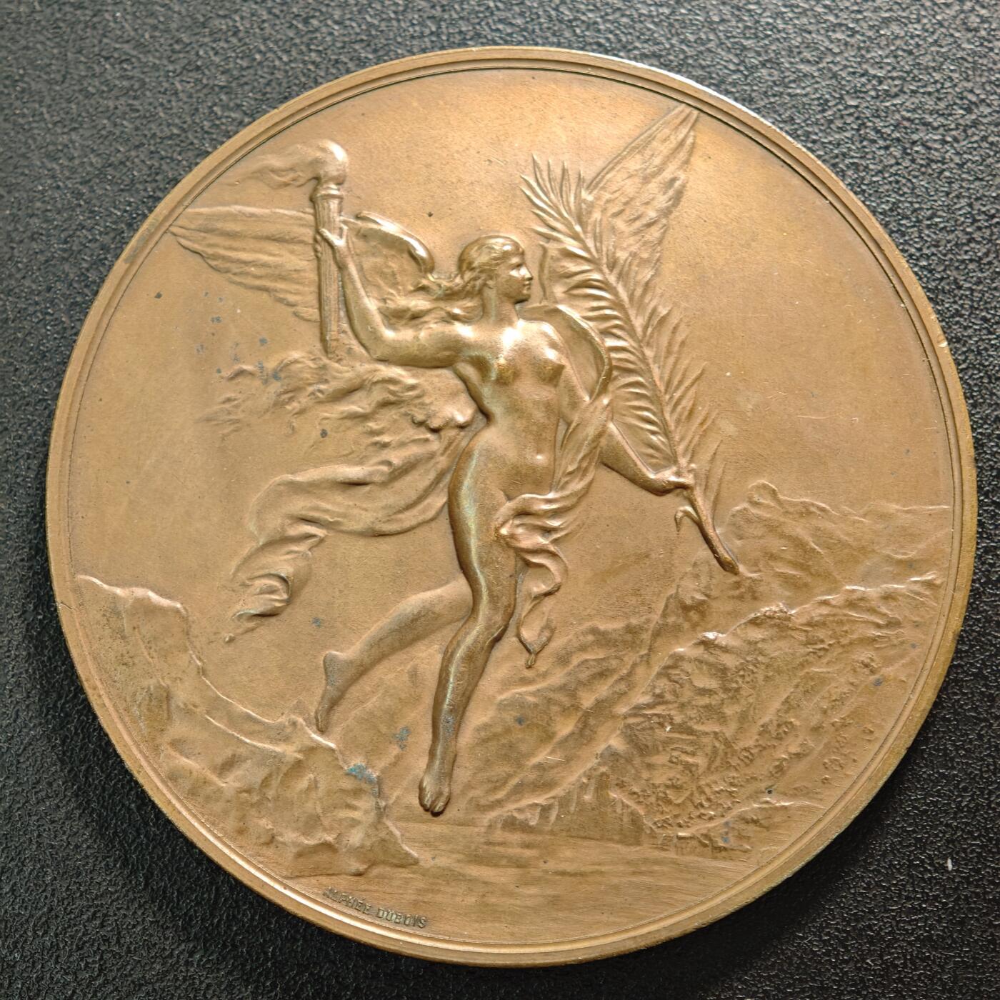 【德藏】世界币章拍卖第159期(元旦专场拍卖) 1891年 瑞士联邦成立600周年纪念大铜章 丰饶角边铭 大尺寸 设计优美 直径约：68.4mm；重约：146.3g