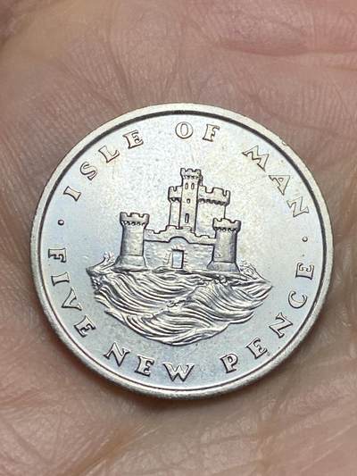 2025年第一百四十三场(总第一百六十九场）外国好品散币场(免佣金) - 英属马恩岛🇮🇲1975年5新便士(伊丽莎白二世中年花冠，十进制第一版)