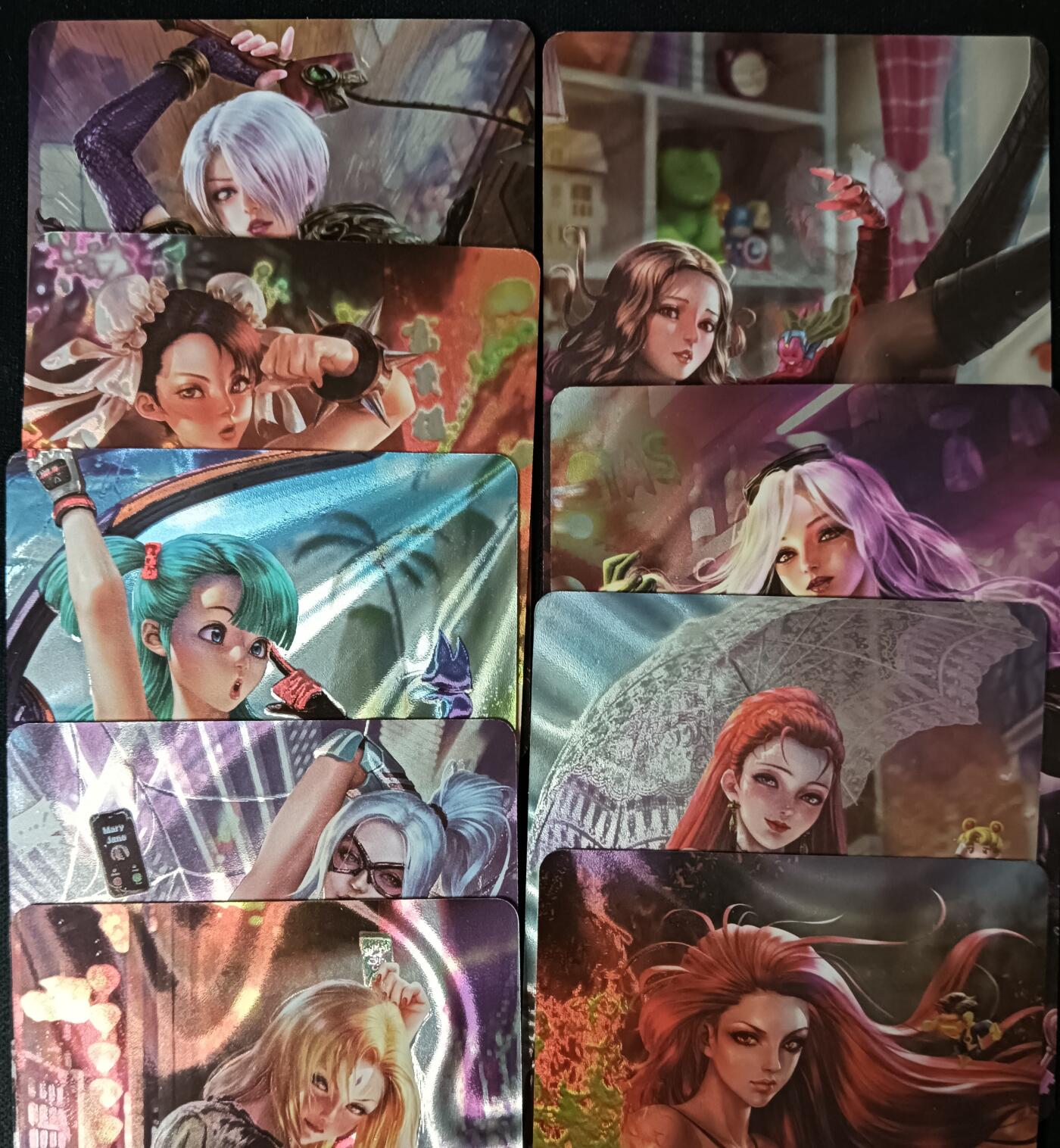 花开卡拍第53期（12月28号周日截拍，品控勿拍!!!拍品不寄存，运费5元，自制卡难免瑕疵，可能存在轻微撞角爆边等出厂瑕疵，品控介意勿拍！） 藏无缺 镭光小人第二弹9张