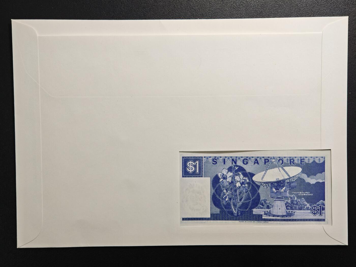 【德藏】世界币章拍卖第159期(元旦专场拍卖) 4套一组 新加坡1元纸币纪念邮封、加纳10塞地纸币纪念邮封、英国圣诞特别纪念邮封、保加利亚1列弗纸币纪念邮封