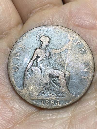 2025年第一百四十三场(总第一百六十九场）外国好品散币场(免佣金) - 英国🇬🇧1895年1便士(维多利亚女王老年披纱)