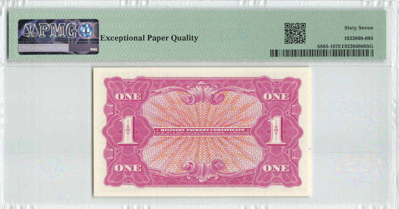 小福收藏拍卖第198期 评级币精选场  本期有菲律宾百位靓号100000比索超大纪念钞 苏里南25000盾花鸟版最高值 柬埔寨珍品56年50瑞尔 南越未发行版最高值打飞机  巴哈马彩背 老挝中国代印57年样钞 匈牙利 斯洛伐克 法罗群岛等多国精美高分珍稀老钞精品纸币 美国军票 1元 首次印刷 PMG67 EPQ 亚军分（冠军分仅1枚）