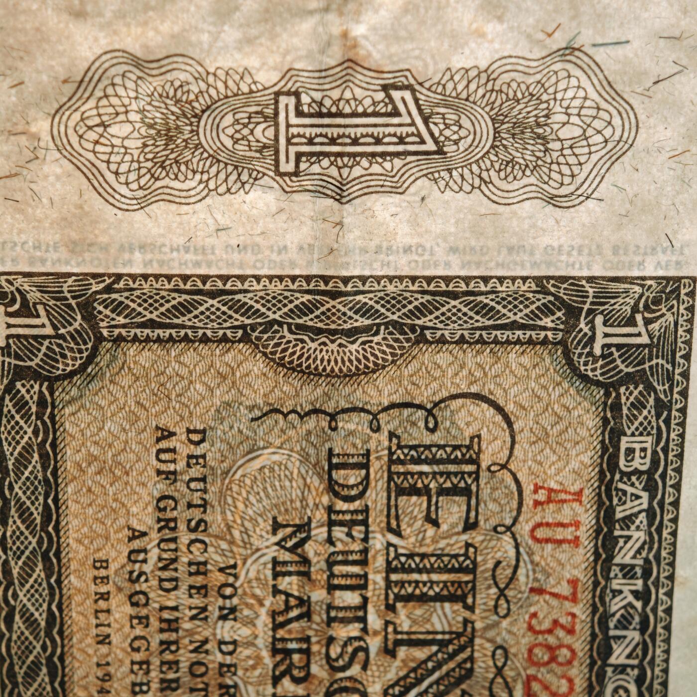 【德藏】世界币章拍卖第159期(元旦专场拍卖) 7张一组 1948年版 德国1、2、5、10、20、50、100马克纸币 二战后西德发行的第一套纸币