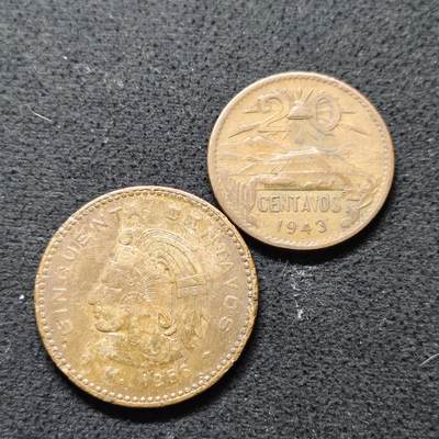 【全场包邮】纯粹捡漏拍490场（免费代拍第27场） - 墨西哥各年份散币2枚一组