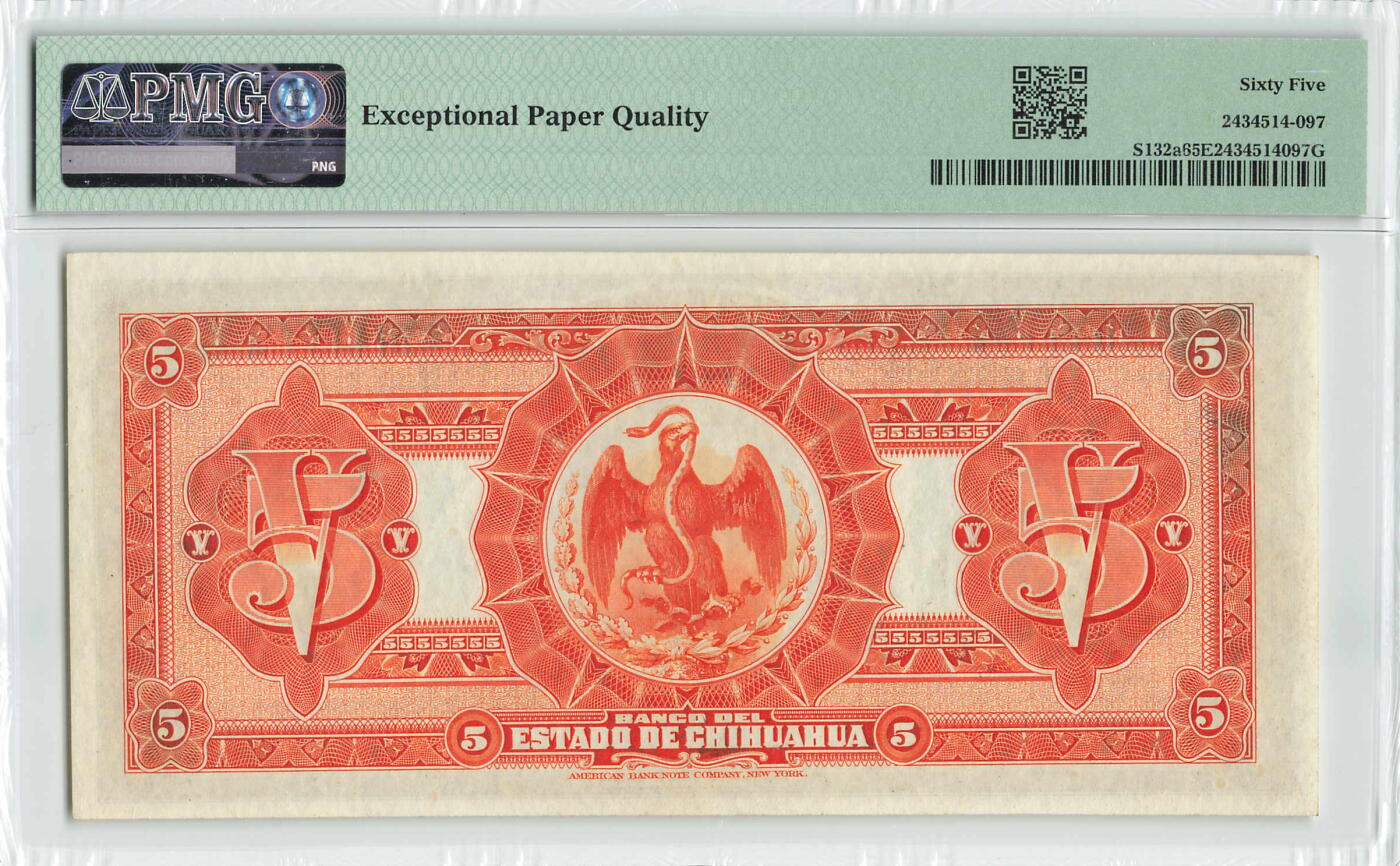 小福收藏拍卖第200期 【庆典场 中拍就有好礼相赠】评级币精选场 本期有捷克斯洛伐克20年100克朗慕夏作品大珍 69分倒置百位号布隆迪世界最大纸币  35年版加拿大经典 苏格兰格拉斯哥大学500年纪念钞倒置小号 卡塔尔80年100里亚尔冠军分 美国教育券 意大利拉斐尔 乌克兰 库克群岛 墨西哥 南斯拉夫 亚美尼亚等多国精美高分珍稀老钞精品纸币 墨西哥 1913年 5比索 矿工 A冠 PMG65 EPQ 季军分