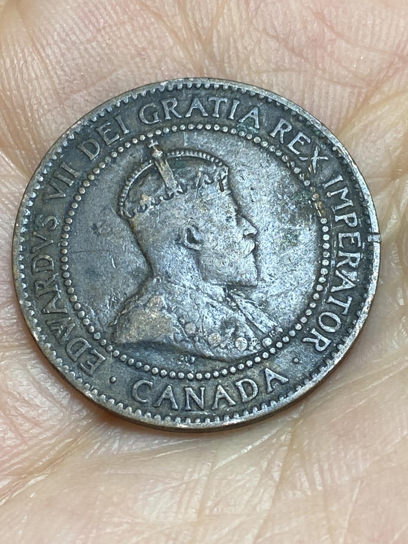 2025年第一百四十三场(总第一百六十九场）外国好品散币场(免佣金) 加拿大🇨🇦1910年1分(爱德华七世时期)