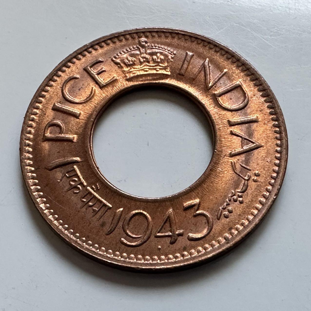 🌹外币初藏🌹🐯2025年第146场  每周二四六晚8️⃣点 接代拍 英属印度1943年一派沙 a