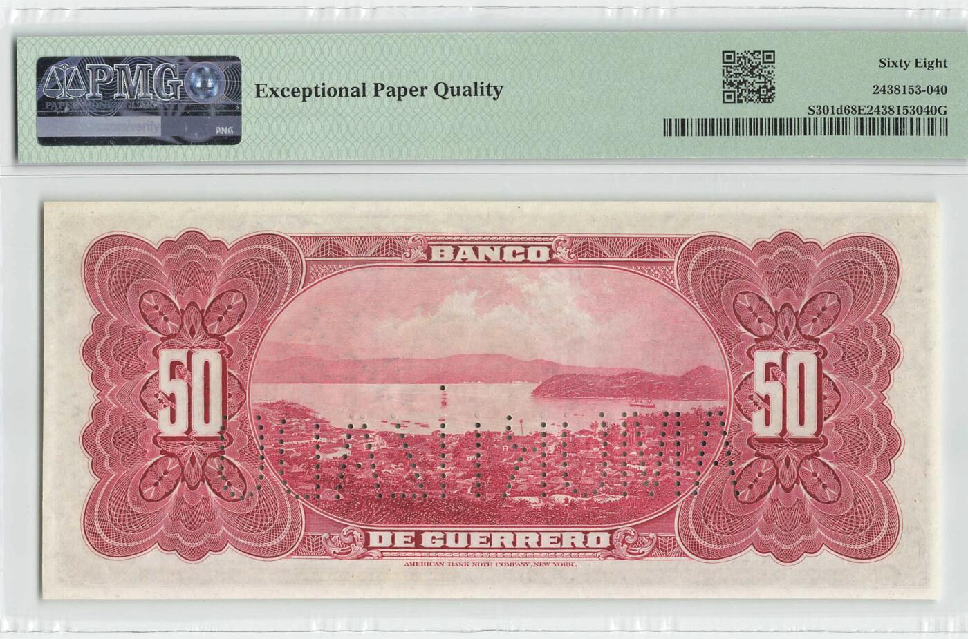 小福收藏拍卖第200期 【庆典场 中拍就有好礼相赠】评级币精选场 本期有捷克斯洛伐克20年100克朗慕夏作品大珍 69分倒置百位号布隆迪世界最大纸币  35年版加拿大经典 苏格兰格拉斯哥大学500年纪念钞倒置小号 卡塔尔80年100里亚尔冠军分 美国教育券 意大利拉斐尔 乌克兰 库克群岛 墨西哥 南斯拉夫 亚美尼亚等多国精美高分珍稀老钞精品纸币 墨西哥 1914年 50比索 罕见 库存票 PMG68 EPQ 唯1冠军分！！！