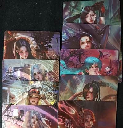 花开卡拍第53期（12月28号周日截拍，品控勿拍!!!拍品不寄存，运费5元，自制卡难免瑕疵，可能存在轻微撞角爆边等出厂瑕疵，品控介意勿拍！） - 藏无缺 镭光小人第三弹9张