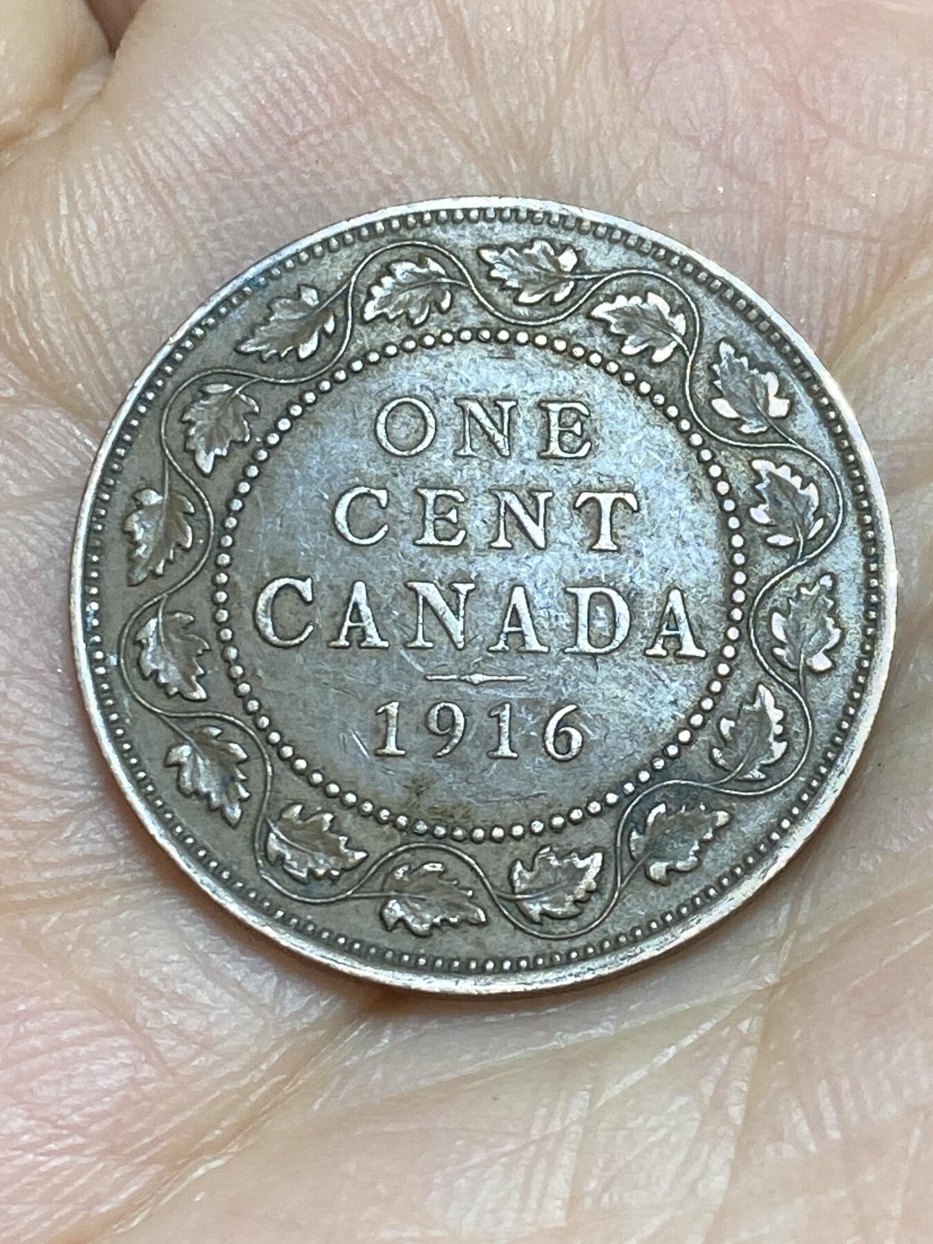 2025年第一百四十三场(总第一百六十九场）外国好品散币场(免佣金) 加拿大🇨🇦1916年1分(乔治五世第二版)