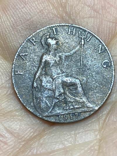 2025年第一百四十三场(总第一百六十九场）外国好品散币场(免佣金) - 英国🇬🇧1917年1法新(乔治五世第一版)