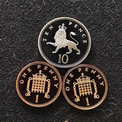 【全场包邮】纯粹捡漏拍488场（免费代拍第25场） - 英国各年份散币精制币3枚一组