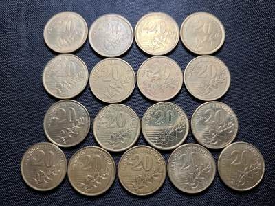 KK钱币收藏小铺 《套币 好品/批量散币专场》  2月预留时间 周末发货 -  希腊20德拉克马17枚