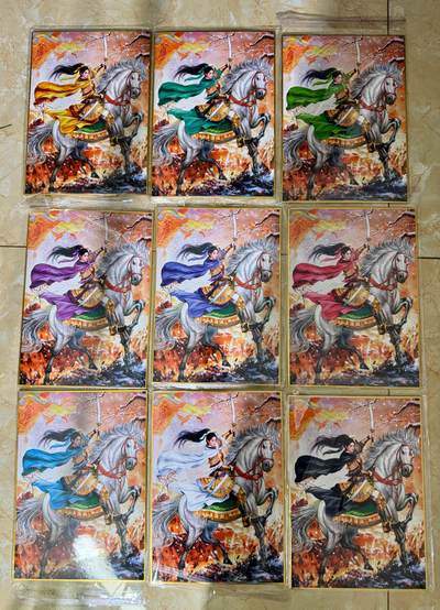 NO.19 好又多金牌大场，新店点关注不迷路！每周一站式配齐，方便凑单！（周6晚8点截拍，卖家送拍0抽成！） - 山河潮玩 青朴 扈三娘 A4色纸一套9张