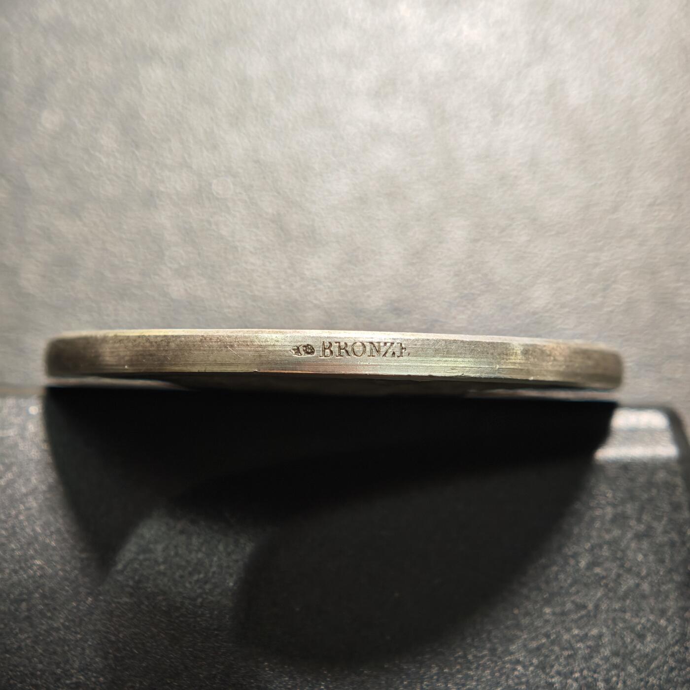 【德藏】世界币章拍卖第159期(元旦专场拍卖) 19世纪 法国新艺术时期的玛丽安娜主题奖章镀银纪念章 著名雕刻师亨利·里夫作品 直径约：40.5mm；重约：33.2g