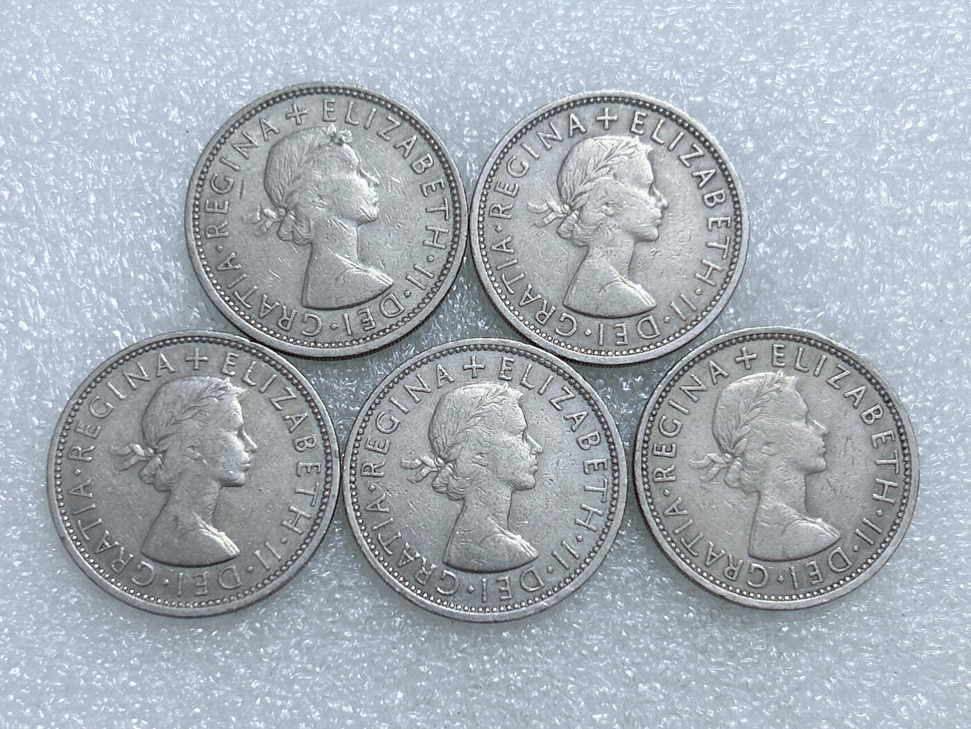 第一海外回流一元起拍收藏 散集专场  第283期 英国1967年2先令硬币 5枚