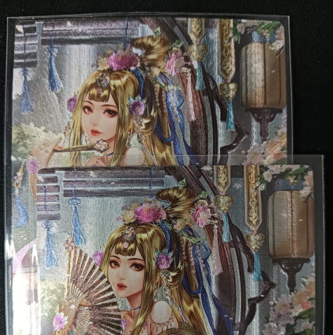 花开卡拍第53期（12月28号周日截拍，品控勿拍!!!拍品不寄存，运费5元，自制卡难免瑕疵，可能存在轻微撞角爆边等出厂瑕疵，品控介意勿拍！） 卡玩帕克 水浒神姬 宋清 粗闪2张