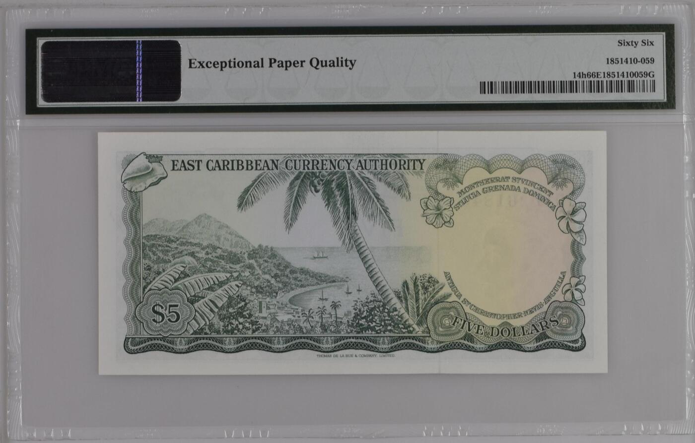《艾美收藏》第226期-12.28周日外币精品场-蛇年收官 东加勒比1965年5镑PMG66E 戎装女王
