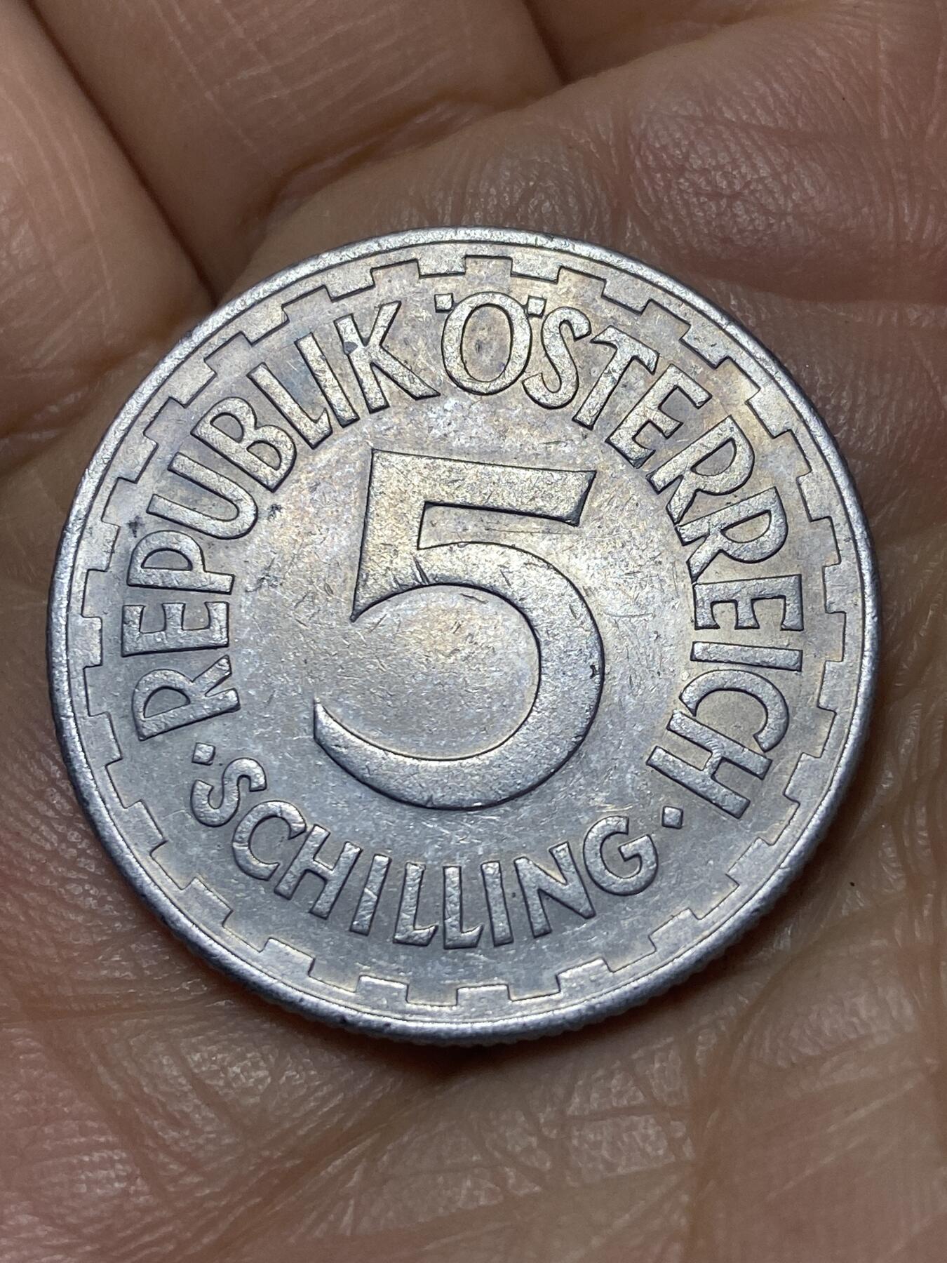 2025年第一百四十场(总第一百六十六场）外国好品散币场(免佣金) 好品保存不易–奥地利🇦🇹1952年5先令大铝币(二战后首套流通硬币)