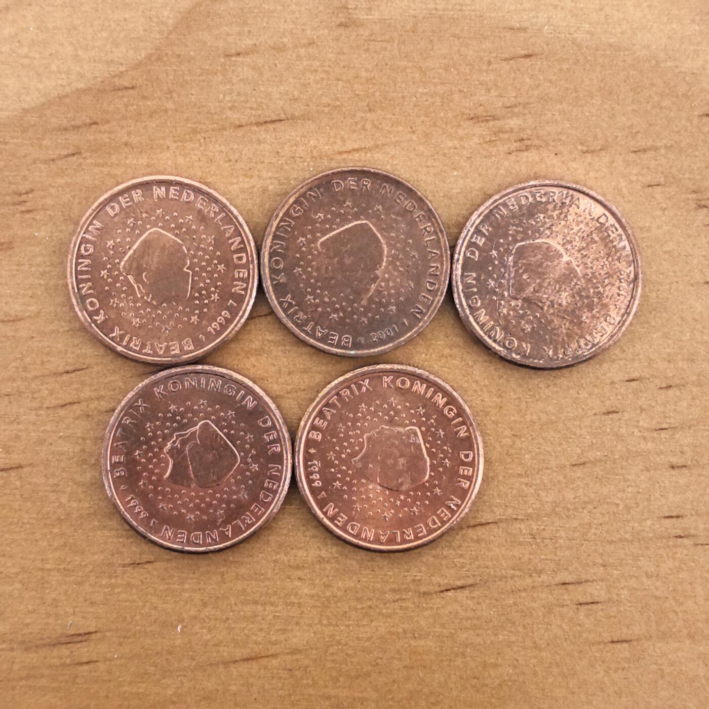 各国硬币第7期 无佣金 荷兰1殴分5枚