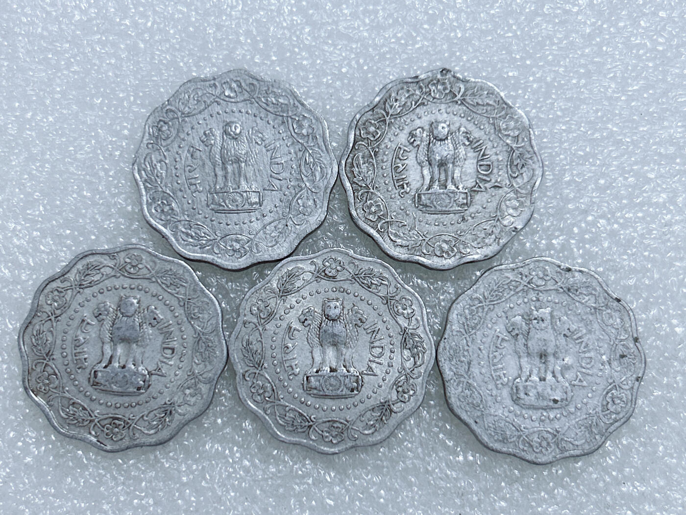 第一海外回流一元起拍收藏 散集专场  第283期 印度10派沙铝币 5枚