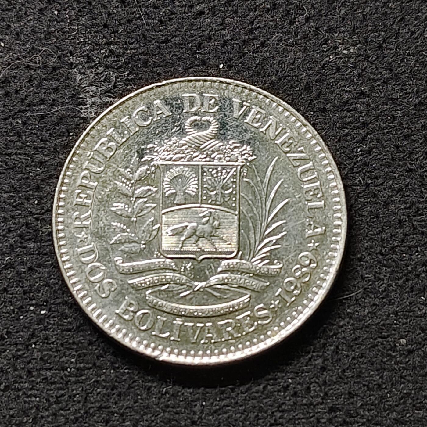 【全场包邮】纯粹捡漏拍490场（免费代拍第27场） 委内瑞拉1989年2玻利瓦尔