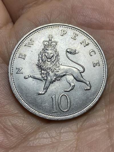 2025年第一百四十三场(总第一百六十九场）外国好品散币场(免佣金) - 英国🇬🇧1968年10新便士(伊丽莎白二世中年花冠，十进制第一版首发年)