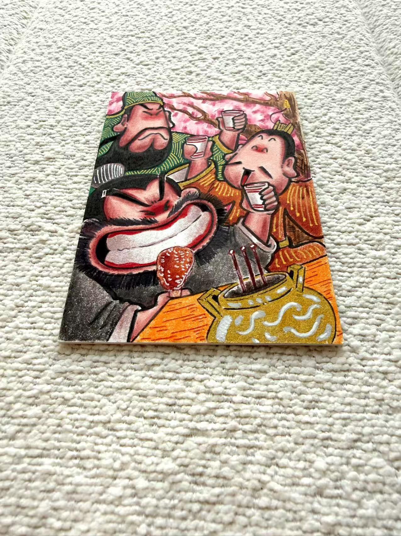 天玑星卡拍第155期《12.29年终场周一截拍》持续收拍收评中 满赠卡需备注 【手绘卡】居子  桃园三结义 手绘卡